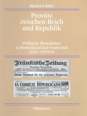 cover image of Provinz zwischen Reich und Republik